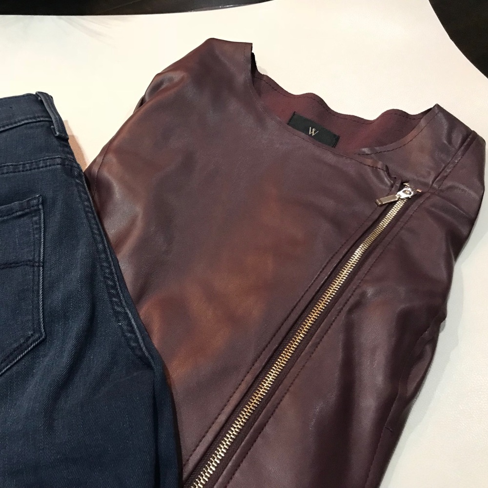 Worthington Zip Front Jacket Maroon Berry Size S - Picture 4 of 4
